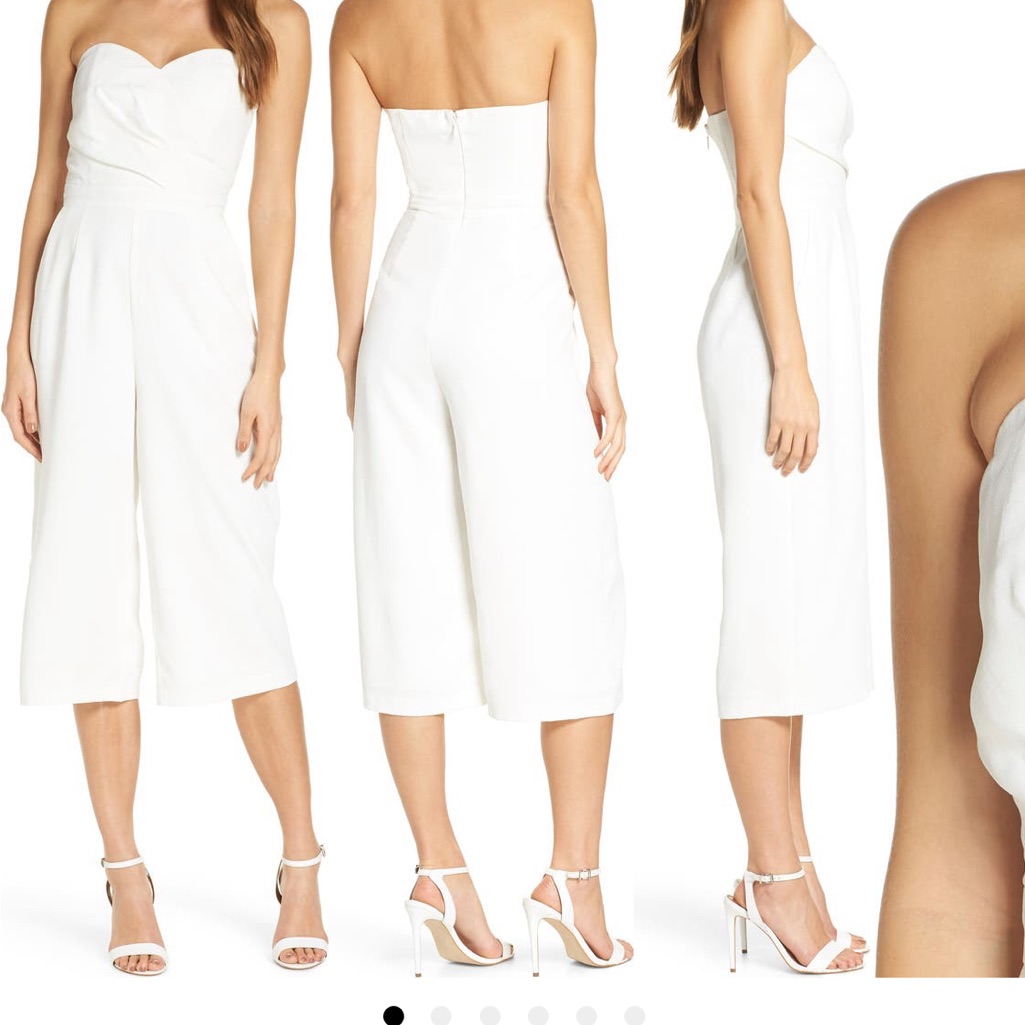 Adeline Rae Julian Strapless Culotte Jumpsuit